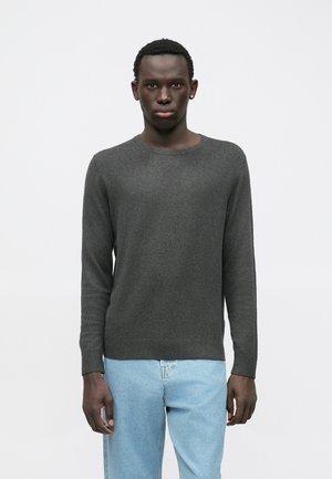 Jack & Jones JJEEMIL CREW NECK - Maglione - dark grey melange