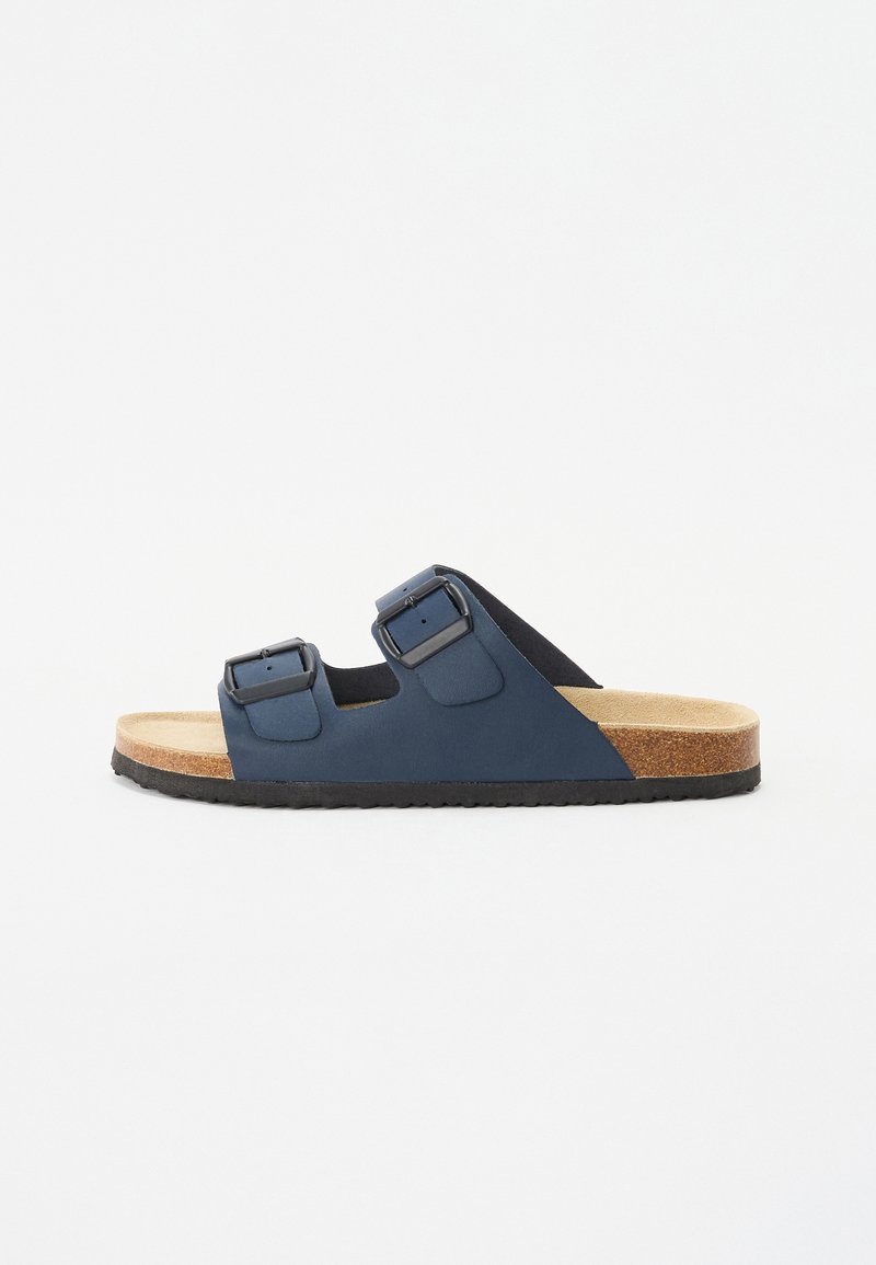 Pier One - LEATHER UNISEX - Hausschuh - dark blue, Vergrößern