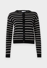 VIPOLLY O NECK STRIPED CARDIGAN - Strickjacke - black beauty/birch