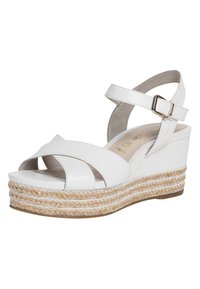 Tamaris Sandali con plateau - white leather