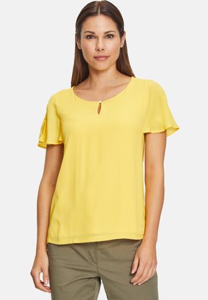 MIT FLÜGELÄRMELN - Print T-shirt - super lemon