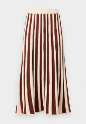 Selected, SLFLINA LONG SKIRT - Jupe longue - birch/cherry mahogany