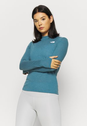 W ACTIVE TRAIL WOOL L/S - Treningsskjorter - mallardblueheather