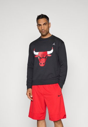 CHICAGO BULLS CREW LOGO - Klubu apģērbs - black/white