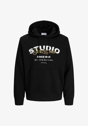 Jack & Jones, Printed - Mikina s kapucňou - black
