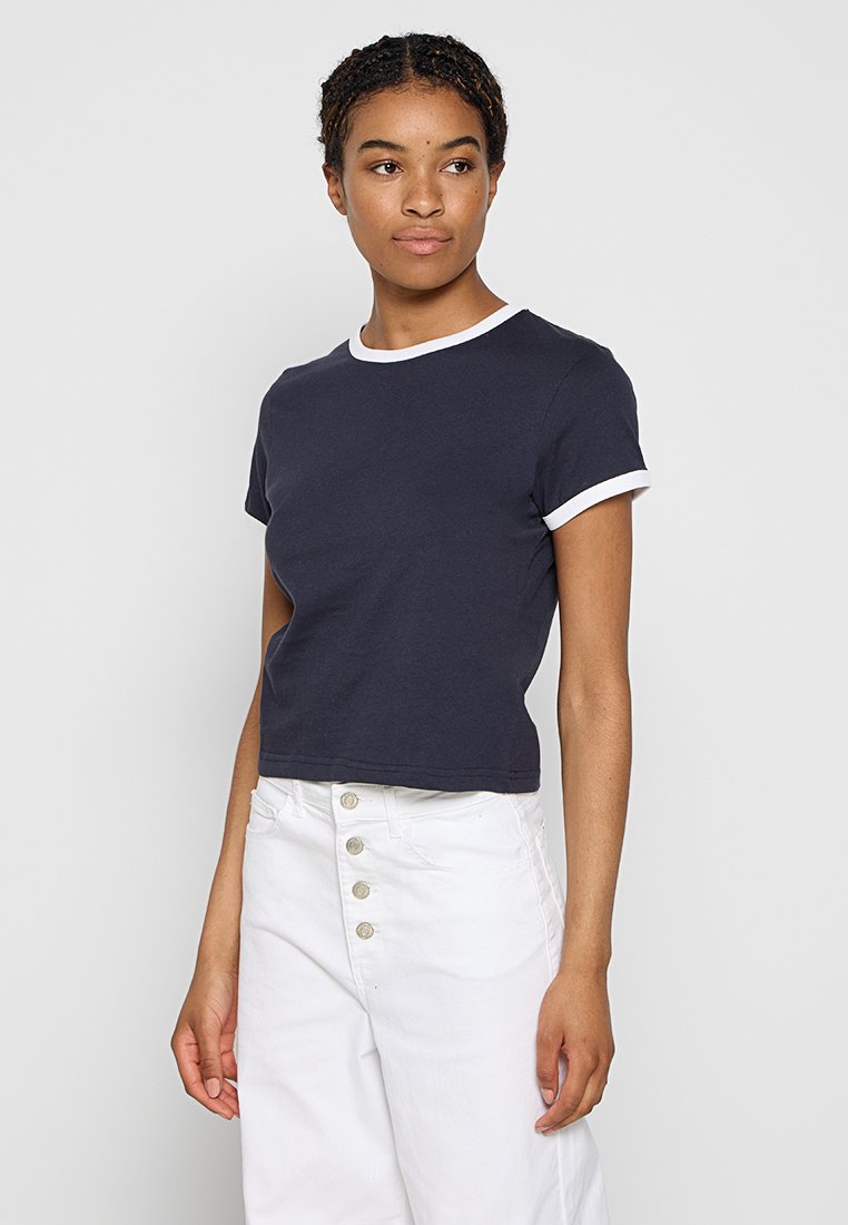 Brave Soul T-shirt basic donkerblauw