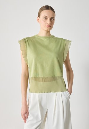T-shirts med print - sage