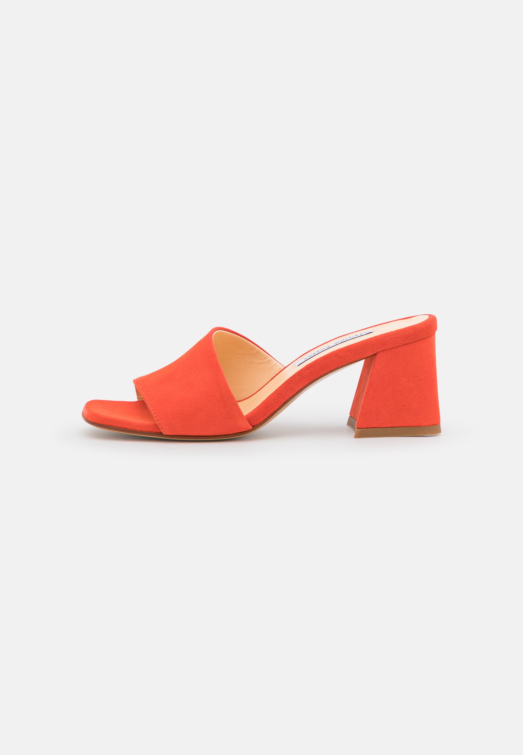 Fabienne Chapot TED MULES - Muiltjes met hak - hot coral/koraalrood -  Zalando.nl