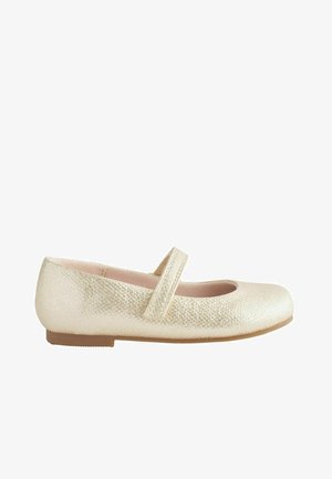 MARY JANE - Ankle strap ballet pumps - gold shimmer