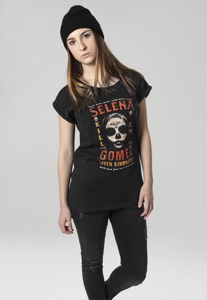 SELENA GOMEZ KILL EM SKULL TEE - Printtipaita - black