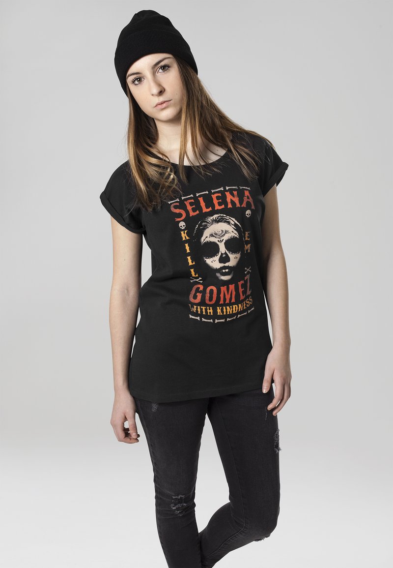 Merchcode SELENA GOMEZ KILL EM SKULL TEE - T-shirts print - black