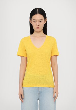 V NECK - T-shirt basique - yellow
