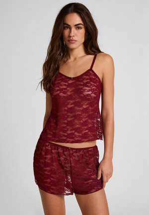 ALLOVER - Nachtwäsche Hose - red