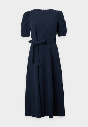 DKNY, RUCHED MIDI DRESS - Φόρεμα ημέρας - midnight
