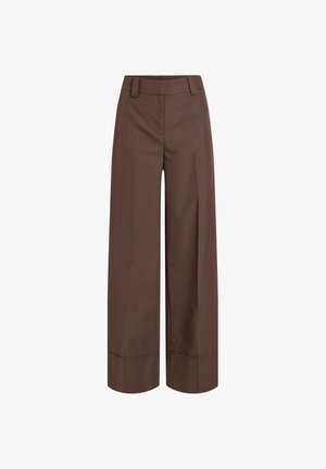Rouge Edit, WIDE-LEG TROUSERS MID-WAIST - Pantalon classique - seal brown