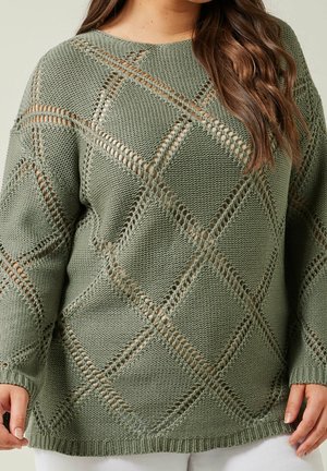 Strickpullover - khaki