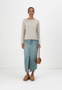 TOM TAILOR PULLOVER WITH BUBBLE STRUCTURE - Pullover - soft taupe
