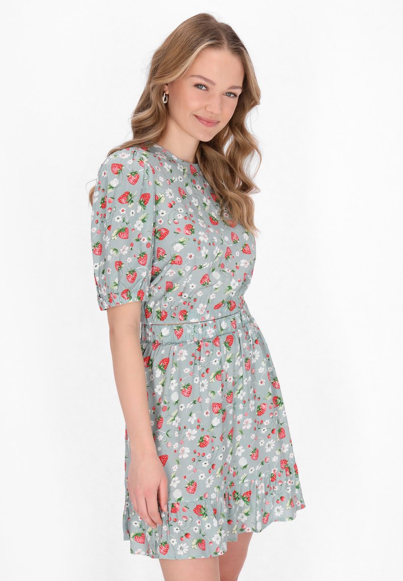 myMo Bluse - sage green multicolor