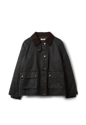 Stefanel, 2-IN-1 JACKET WITH ZIP AND CONTRAST COLLAR. - Chaqueta de entretiempo - dark grey