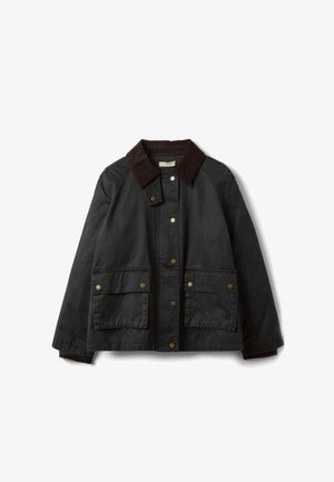 Stefanel, 2-IN-1 JACKET WITH ZIP AND CONTRAST COLLAR. - Chaqueta de entretiempo - dark grey