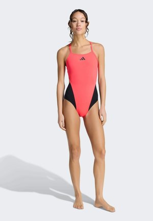 Jednodílné plavky - lucid red black