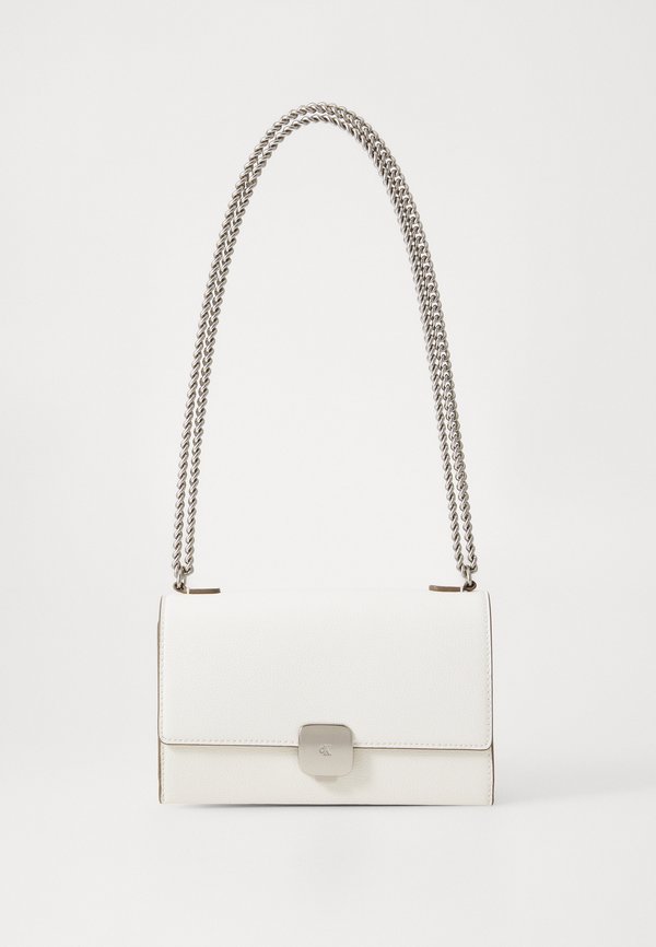 FORGED CHAIN FLAP BAG - Cross body bag - tofu