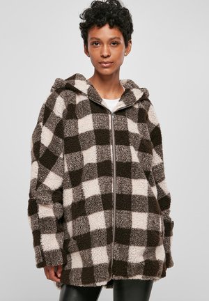 CHECK SHERPA - Abrigo de invierno - pink brown