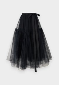 SKIRT WITH BOW - Áčková sukně - black
