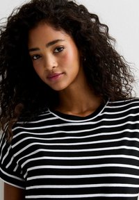 New Look STRIPE MIDI SMOCK  - Vestito casual - black pattern