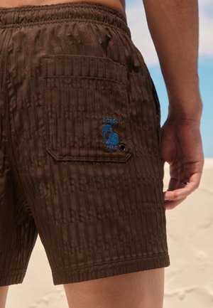 Next, REGULAR FIT - VERTICAL TEXTURED SWIM SHORTS 5{DQ}  . - Badeshorts - chocolate brown