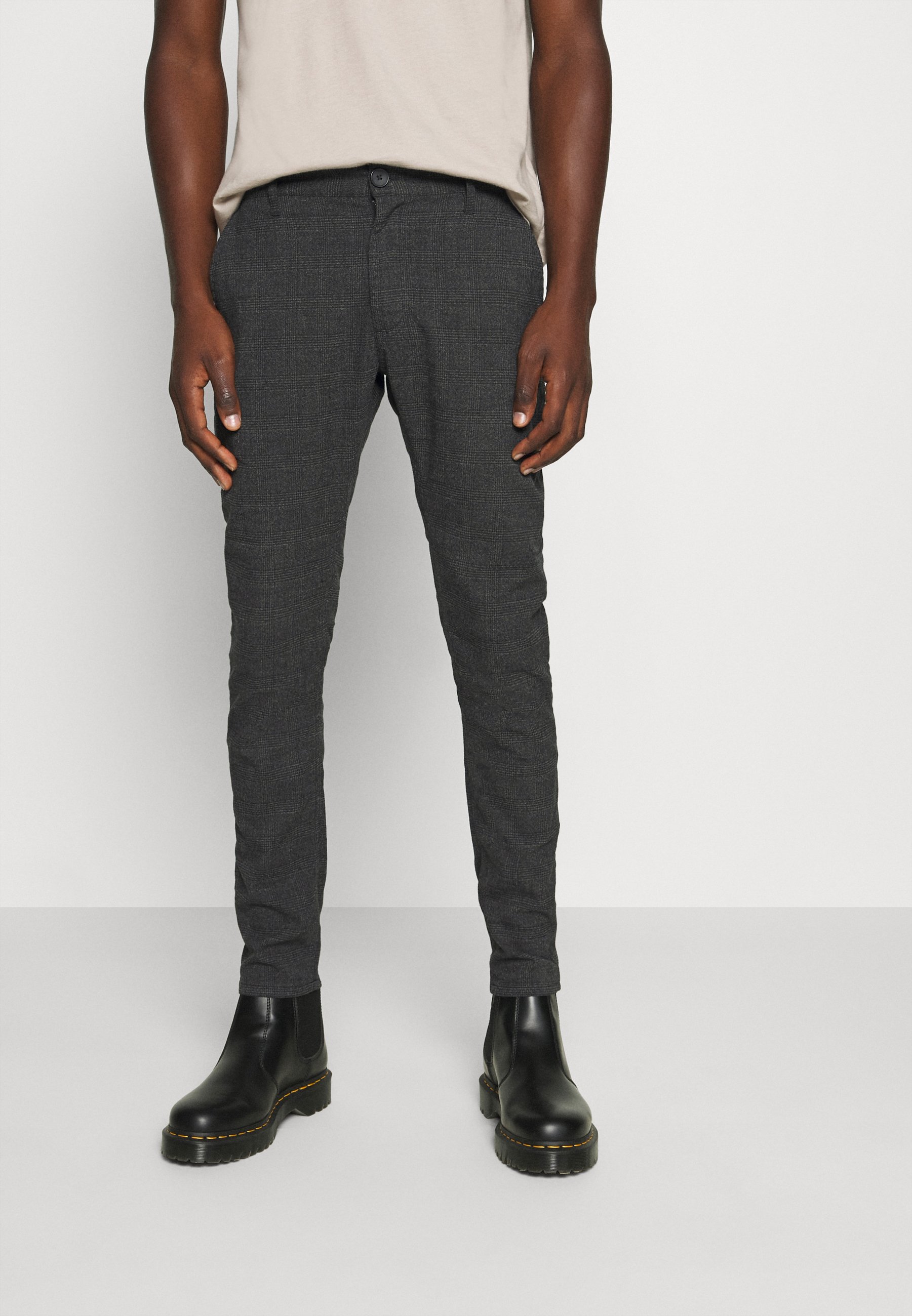Cotton On OXFORD Bukse charcoal prince of wales Zalando.no Cotton On OXFORD Bukse charcoal prince of wales Zalando.no