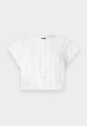 GAP RUFFLE TRIM FASHION SHIRT - Chemisier - new off white