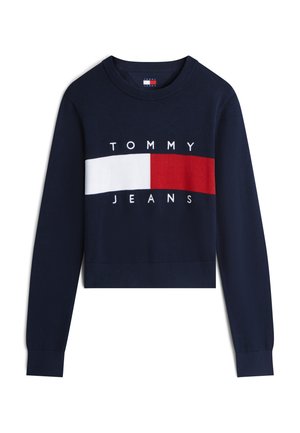 Tommy Jeans, FLAG CREW - Pullover - dark night navy