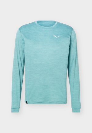 Salewa, PUEZ MELANGE TEE - Long sleeved top - willow melange