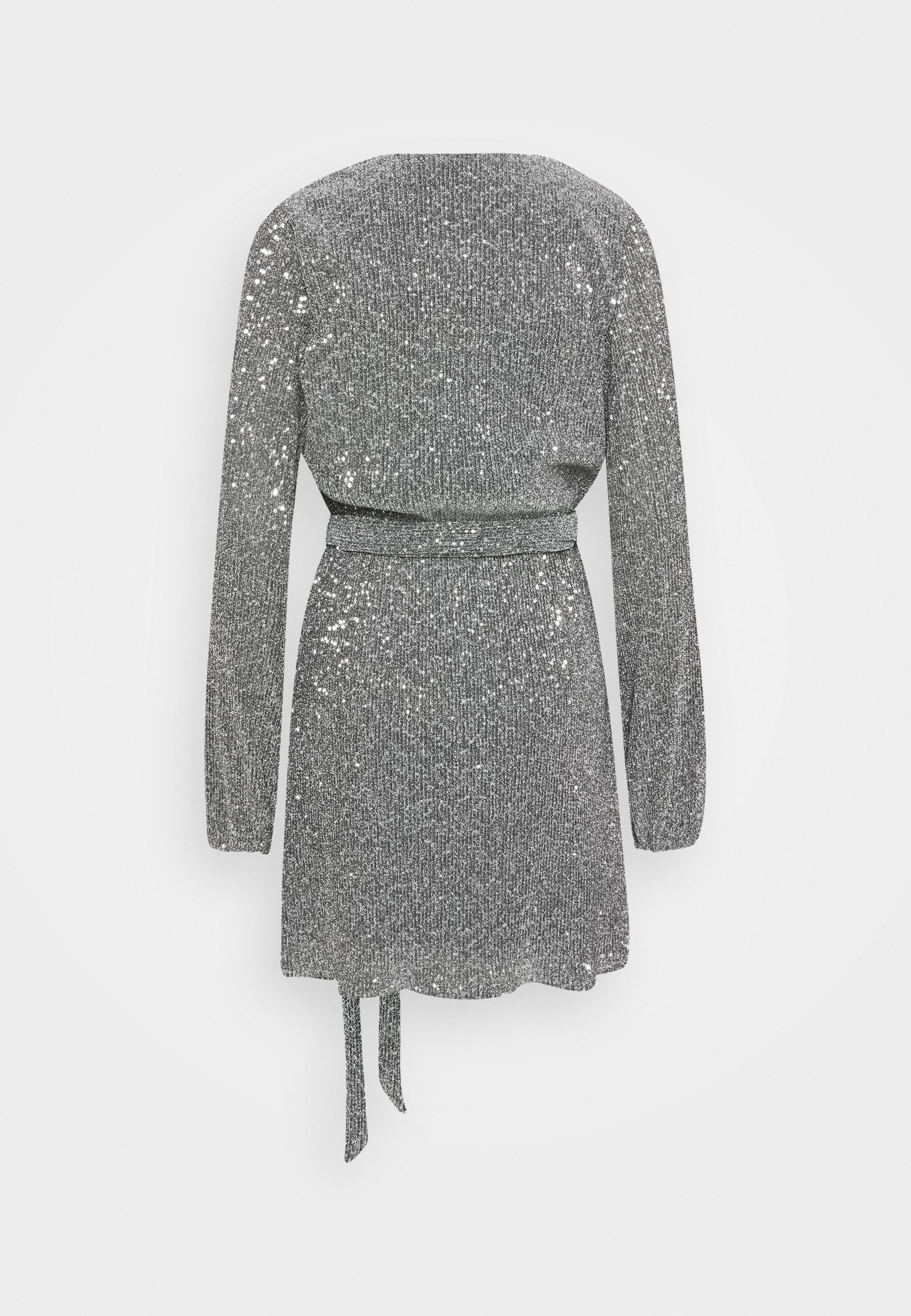 wrap over sequin dress