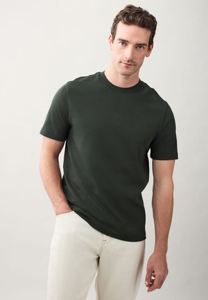Next REGULAR FIT SMART SOFT TOUCH HEAVYWEIGHT
 - Paprasti marškinėliai - green olive