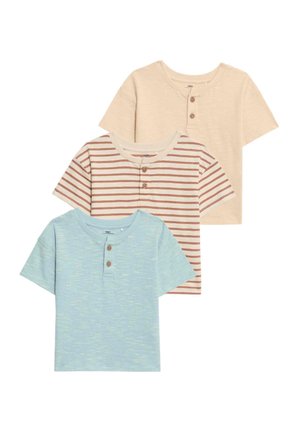 3PK STRIPED PLAIN - T-shirt print - multi