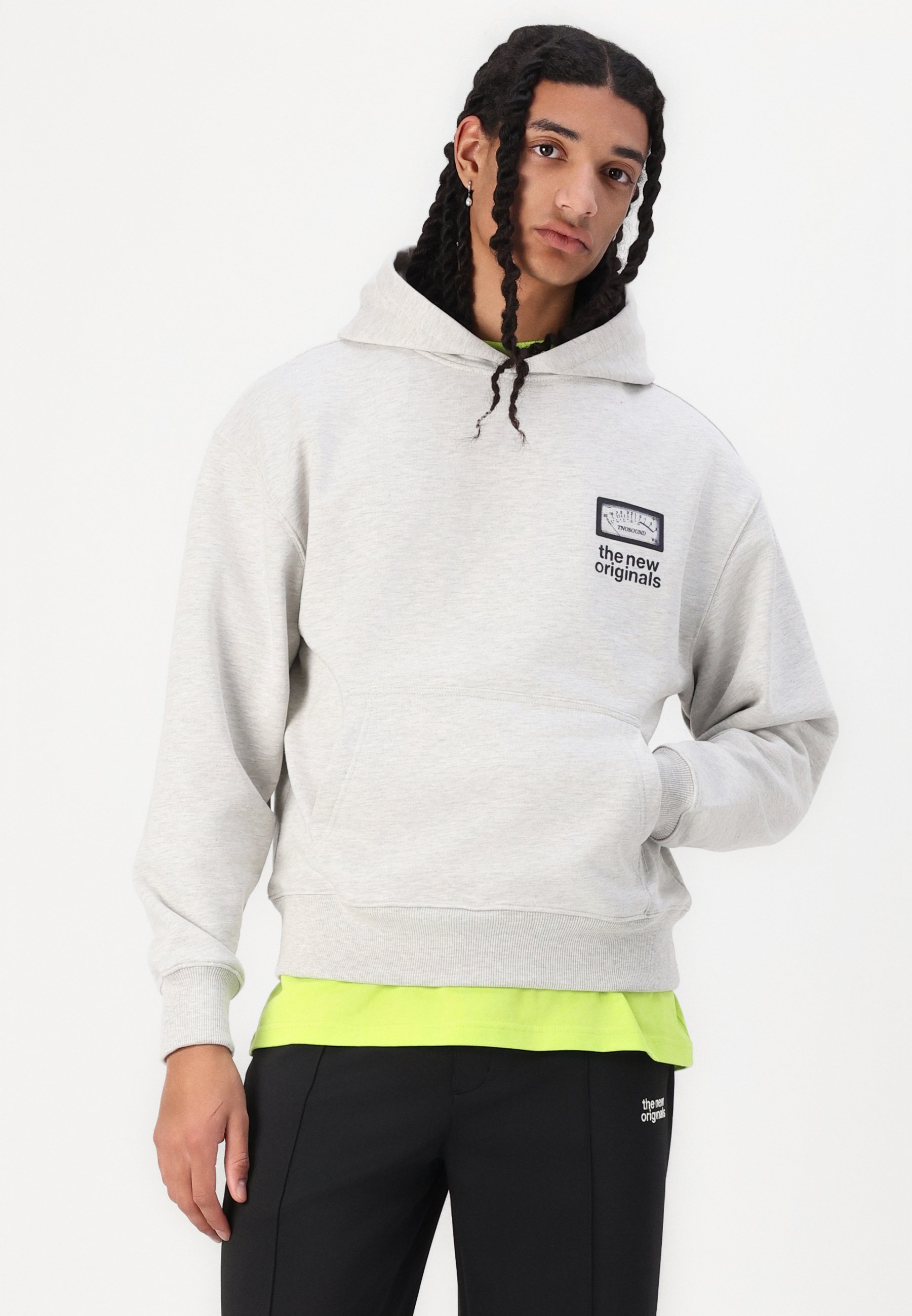 The New Originals SPEAKER HOODIE - Hoodie - light grey melange