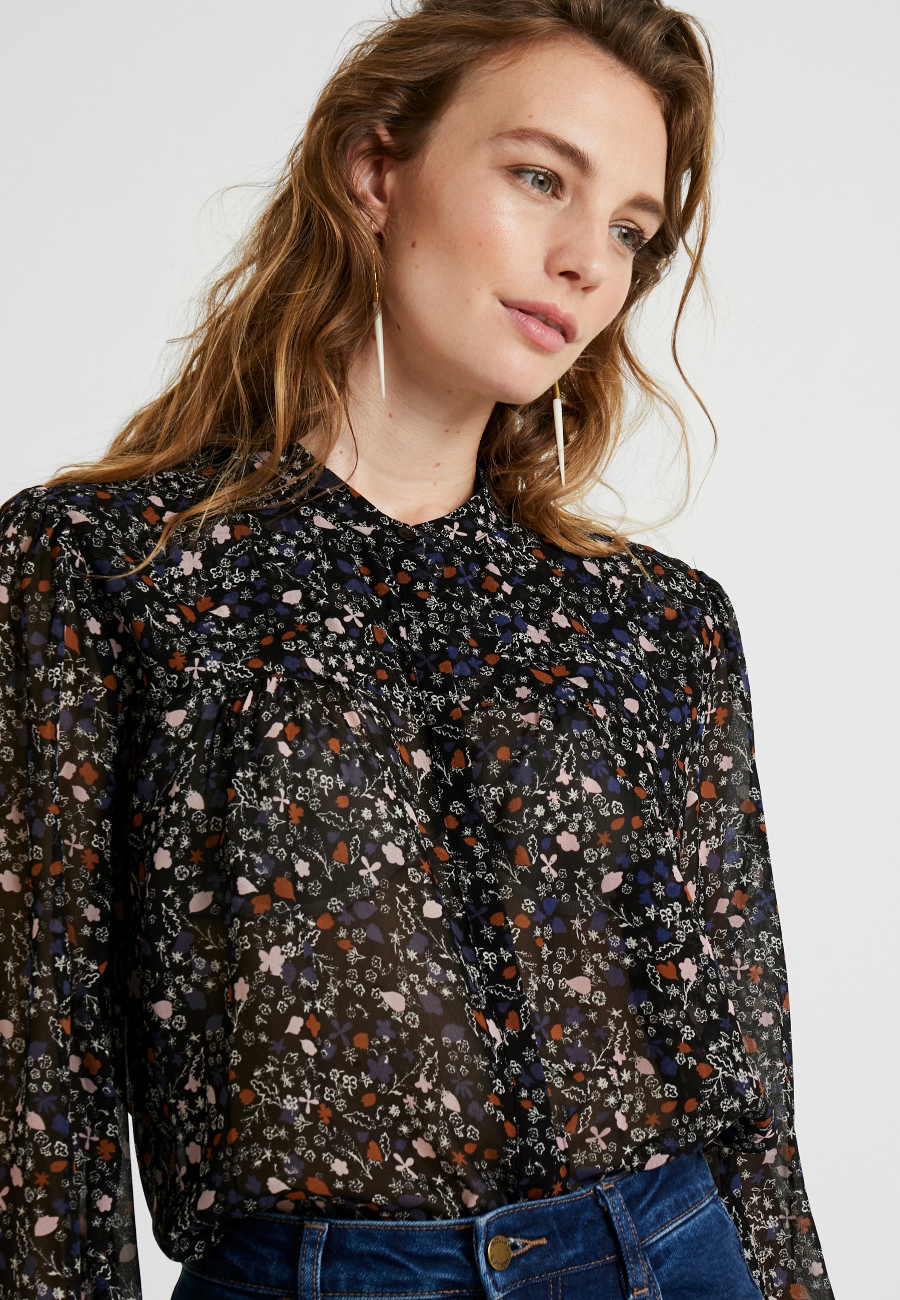 Second Female GENTLY BLOUSE Bluser black Zalando.no Brown Bluse Second Female Bluser - Dameklær er billig