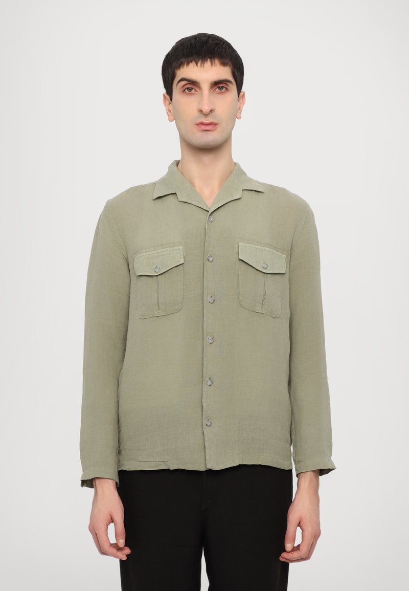 120% Lino LONG SLEEVE REGULAR FIT MEN - Ing - cactus