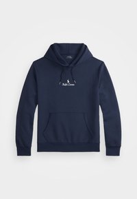 LOGO DOUBLE-KNIT HOODIE - Felpa - aviator navy