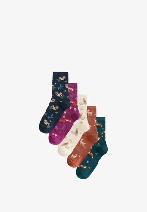 Next, ANKLE SOCKS 5 PACK . - Socken - autumn animals print