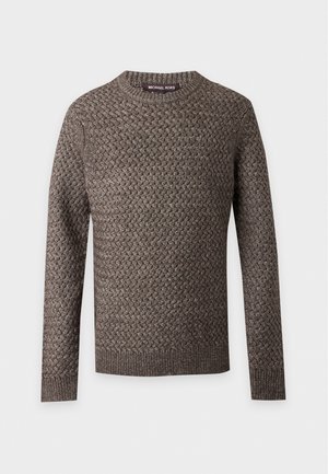 Michael Kors, CROSS HATCH CHUNKY CREW - Пуловер - chocolate