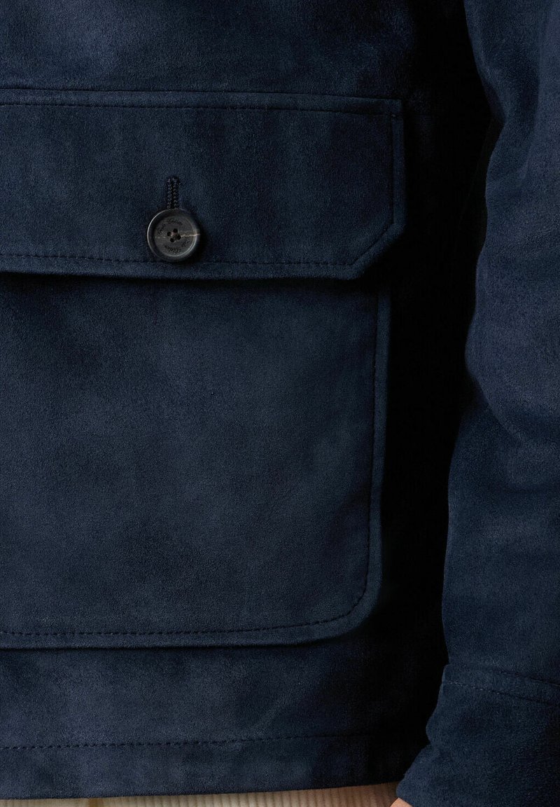 Brooks Brothers SUEDE - Leather jacket - blue - Zalando