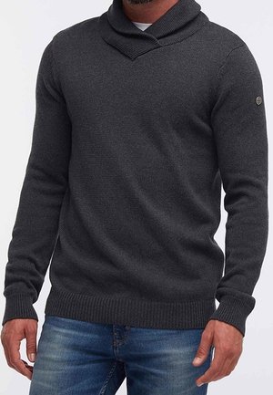 Stickad tröja - mottled anthracite