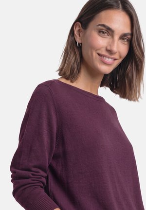 Street One, BASIC SWEATER WITH A BOAT NECK - Trui - berry maroon