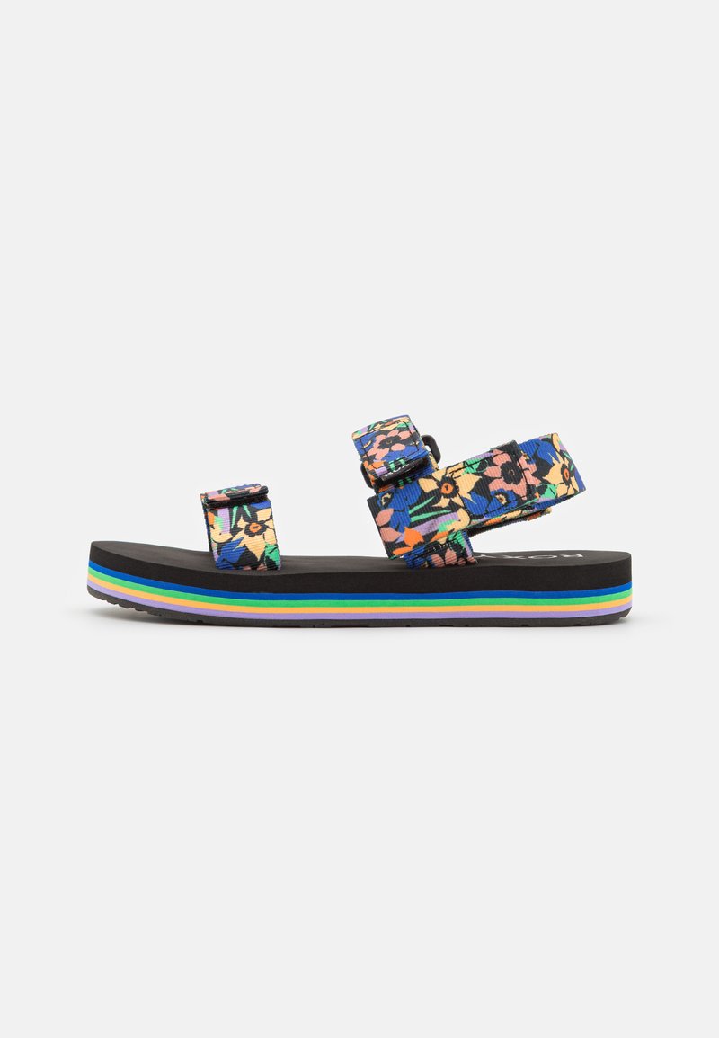 Roxy CAGE - Páskové sandály - black/blue/černá - Zalando.cz