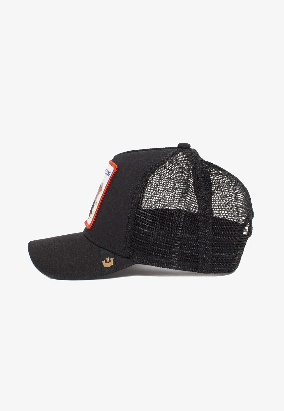 Kubila Cappello Baseball Unisex Ricamo Aquila Calva – Cotone, Regolabile, Per Uomo E Donna (Nero/Oro/Bianco)