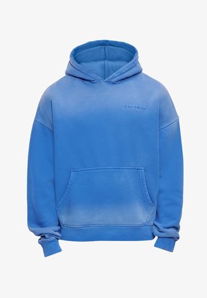 Dropsize, HEAVY OVERSIZE MINIMAL LOGO HOODIE - Mikina s kapucňou - washed blue