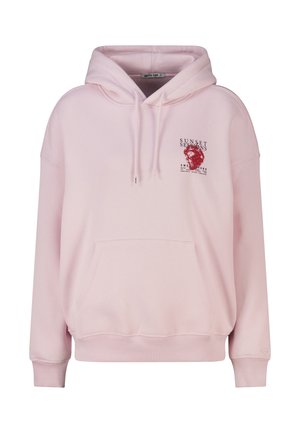 America Today, Hoodie - light pink black red